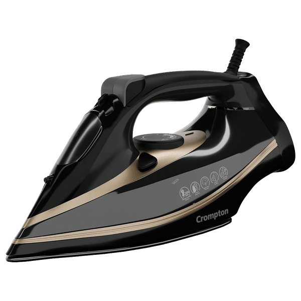 Crompton Fabrigenius 2000 Watts 380ml Steam Iron (6 Fabric Settings, Black)_1