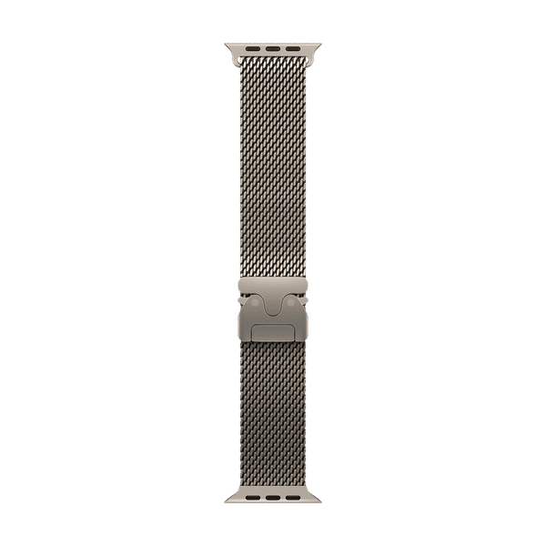 Apple Milanese Titanium Loop for Apple (44mm / 45mm / 46mm / 49mm, L) (Secure Parachute Style Buckle, Natural)_1