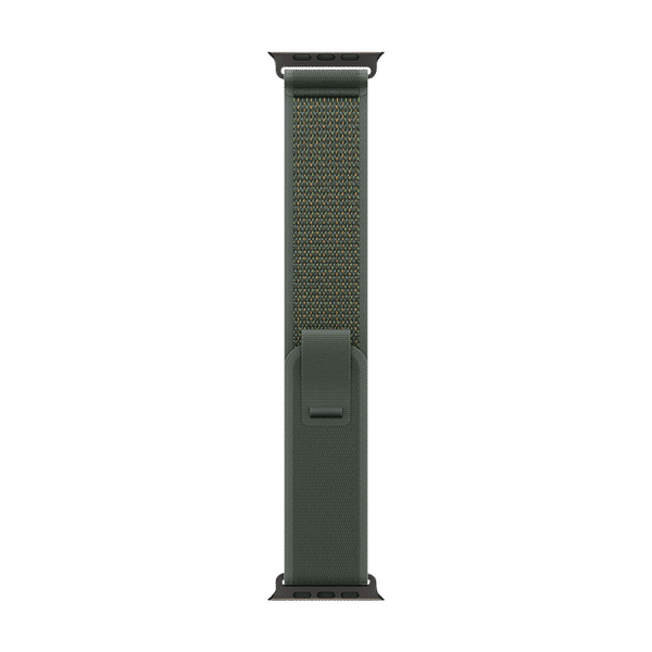 Apple Trail Nylon, Titanium, Polyester & Spandex Loop for Apple (44mm / 45mm / 46mm / 49mm, S / M) (Black Titanium Finish, Green)_1