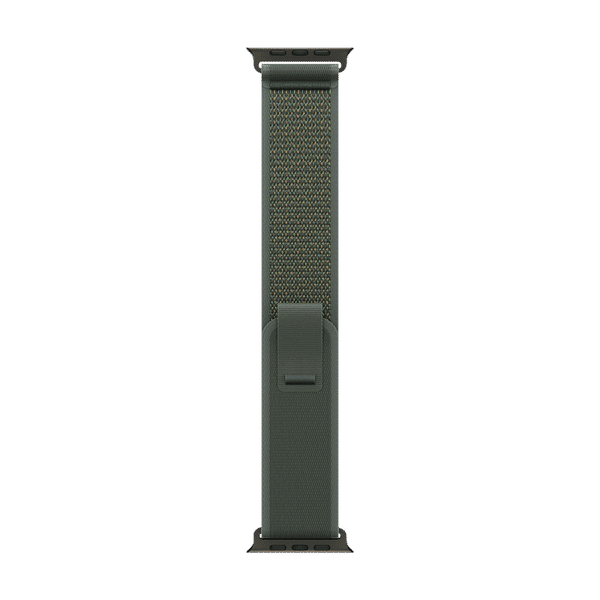 Apple Trail Nylon, Titanium, Polyester & Spandex Loop for Apple (44mm / 45mm / 46mm / 49mm, M / L) (Black Titanium Finish, Green)_1