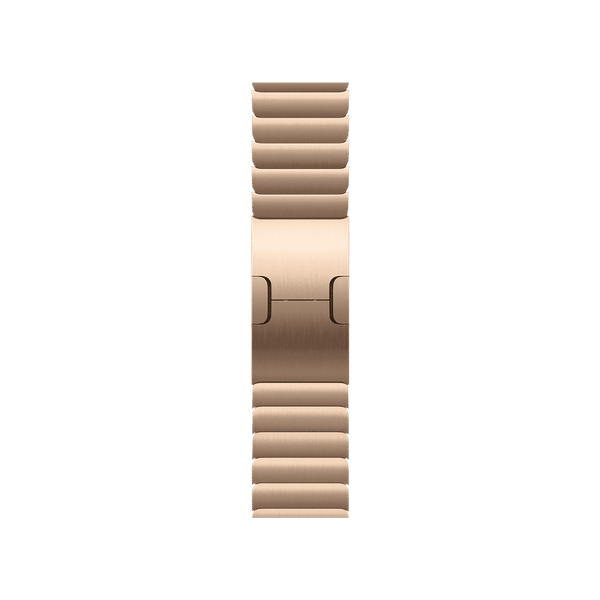 Apple Link Stainless Steel Bracelet for Apple (38mm / 40mm / 41mm / 42mm) (Simple Release Button, Gold)_1
