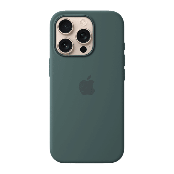 Apple Soft Silicone Back Cover Apple iPhone 16 Pro (MagSafe Charging Support, Lake Green)_1