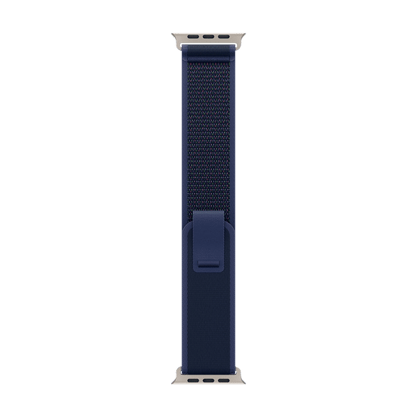 Apple Trail Nylon, Titanium, Polyester & Spandex Loop for Apple (44mm / 45mm / 46mm / 49mm, S / M) (Natural Titanium Finish, Blue)_1