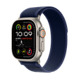 Apple Trail Nylon, Titanium, Polyester & Spandex Loop for Apple (44mm / 45mm / 46mm / 49mm, S / M) (Natural Titanium Finish, Blue)_2