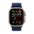 Apple Trail Nylon, Titanium, Polyester & Spandex Loop for Apple (44mm / 45mm / 46mm / 49mm, S / M) (Natural Titanium Finish, Blue)_3