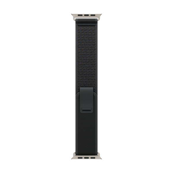 Apple Trail Nylon, Titanium, Polyester & Spandex Loop for Apple (44mm / 45mm / 46mm / 49mm, S / M) (Natural Titanium Finish, Black)_1