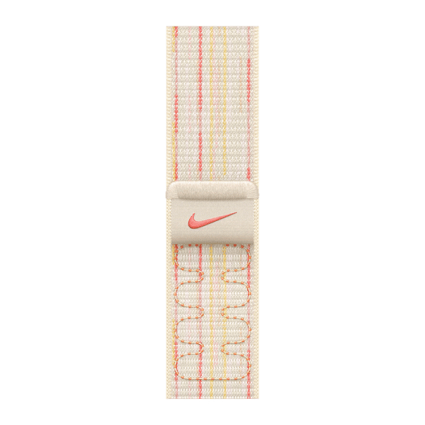 Apple Nike Woven Nylon Sport Loop for Apple (38mm / 40mm / 41mm) (Hook-and-Loop Fastener, Starlight & Pink)_1