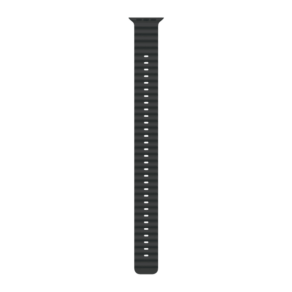 Apple Ocean Titanium & Fluoroelastomer Band Extension for Apple (44mm / 45mm / 46mm / 49mm) (Natural Titanium Finish, Black)_1