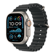 Apple Ocean Titanium & Fluoroelastomer Band Extension for Apple (44mm / 45mm / 46mm / 49mm) (Natural Titanium Finish, Black)_2