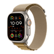 Apple Alpine Titanium, Polyester & Spandex Loop for Apple (44mm / 45mm / 46mm / 49mm, L) (Natural Titanium Finish, Tan)_2