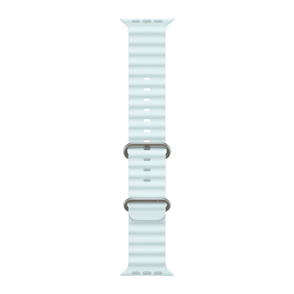 Apple Ocean Titanium & Fluoroelastomer Band for Apple (44mm / 45mm / 46mm / 49mm) (Natural Titanium Finish, Ice Blue)_1