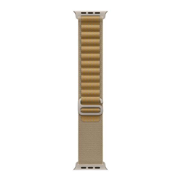 Apple Alpine Titanium, Polyester & Spandex Loop for Apple (44mm / 45mm / 46mm / 49mm, S) (Natural Titanium Finish, Tan)_1