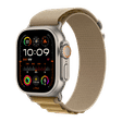 Apple Alpine Titanium, Polyester & Spandex Loop for Apple (44mm / 45mm / 46mm / 49mm, S) (Natural Titanium Finish, Tan)_2