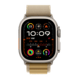 Apple Alpine Titanium, Polyester & Spandex Loop for Apple (44mm / 45mm / 46mm / 49mm, S) (Natural Titanium Finish, Tan)_3