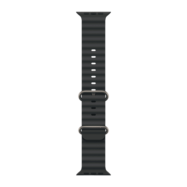 Apple Ocean Titanium & Fluoroelastomer Band for Apple (44mm / 45mm / 46mm / 49mm) (Natural Titanium Finish, Black)_1