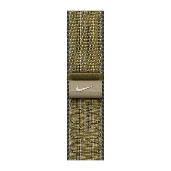 Apple Nike Woven Nylon Sport Loop for Apple (38mm / 40mm / 41mm / 42mm) (Hook-and-Loop Fastener, Green & Grey)_1