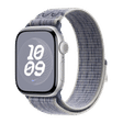 Apple Nike Woven Nylon Sport Loop for Apple (38mm / 40mm / 41mm / 42mm) (Hook-and-Loop Fastener, Grey & Blue)_2