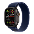 Apple Trail Nylon, Titanium, Polyester & Spandex Loop for Apple (44mm / 45mm / 46mm / 49mm, M / L) (Black Titanium Finish, Blue)_3