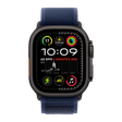 Apple Trail Nylon, Titanium, Polyester & Spandex Loop for Apple (44mm / 45mm / 46mm / 49mm, M / L) (Black Titanium Finish, Blue)_2