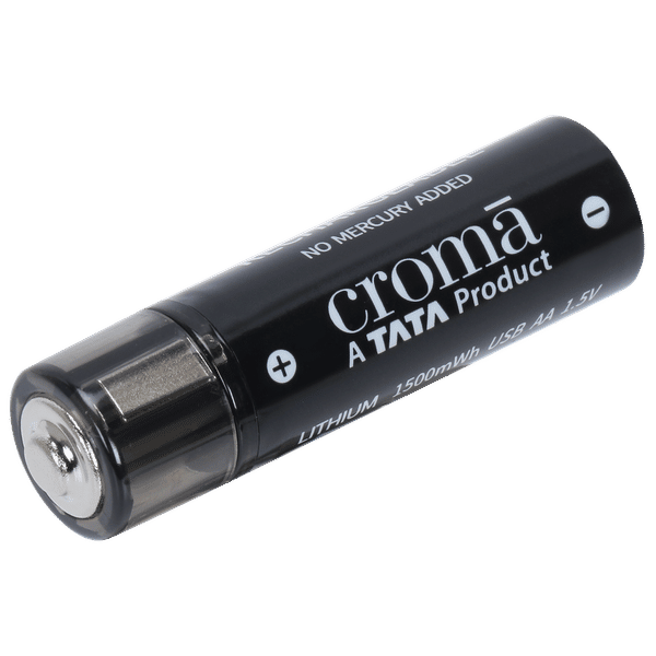 Croma 1500 mAh Alkaline AA Rechargeable Battery (Pack of 2)_1