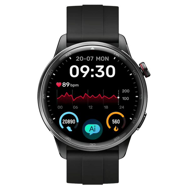 realme S2 Smartwatch with Bluetooth Calling (36.3mm AMOLED Display, IP68 Water and Dust Resistant, Midnight Black Strap)_1