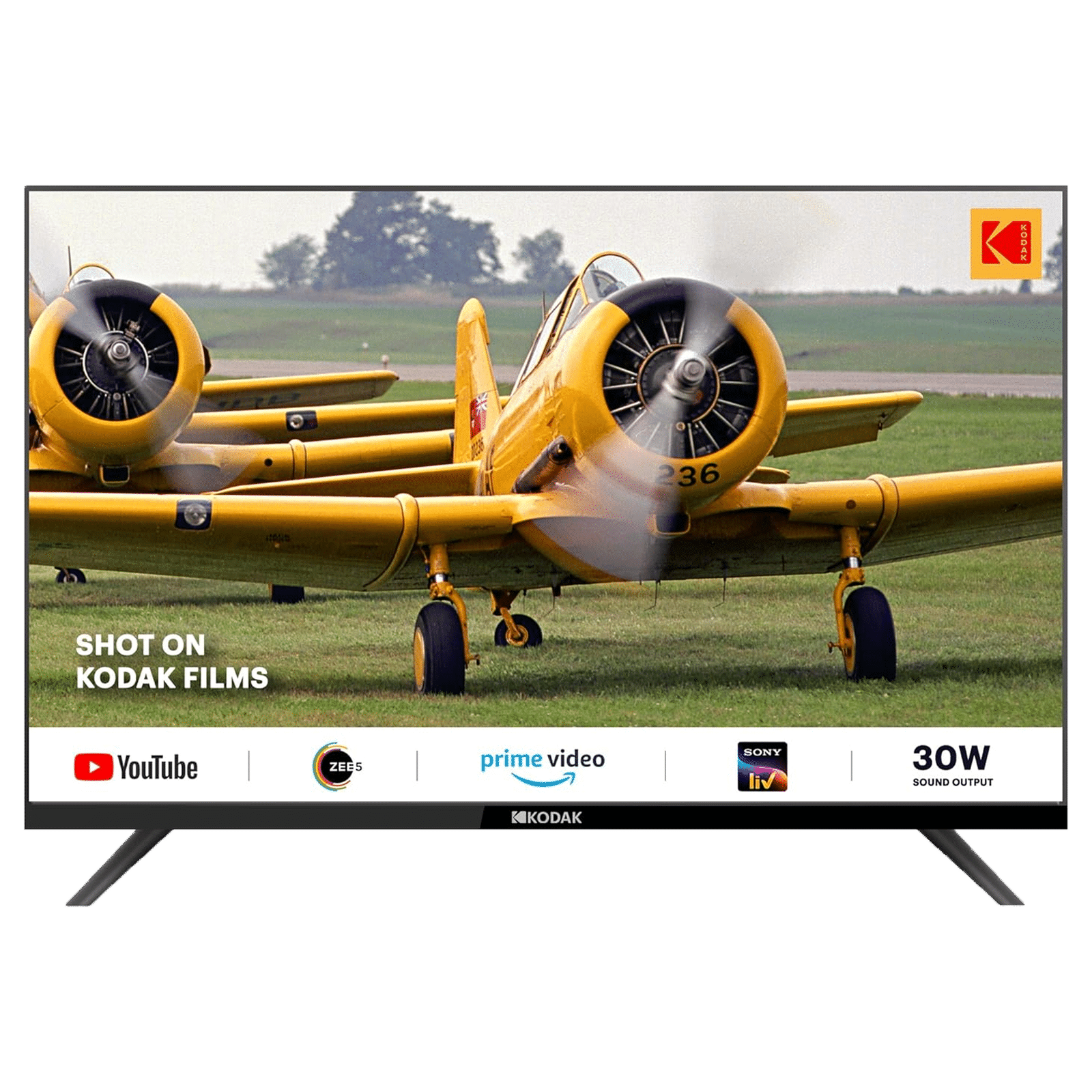 KODAK 32SE5001BL 80 cm (32 inch) HD Ready LED Smart Linux TV with DLED Panel (2023 model)