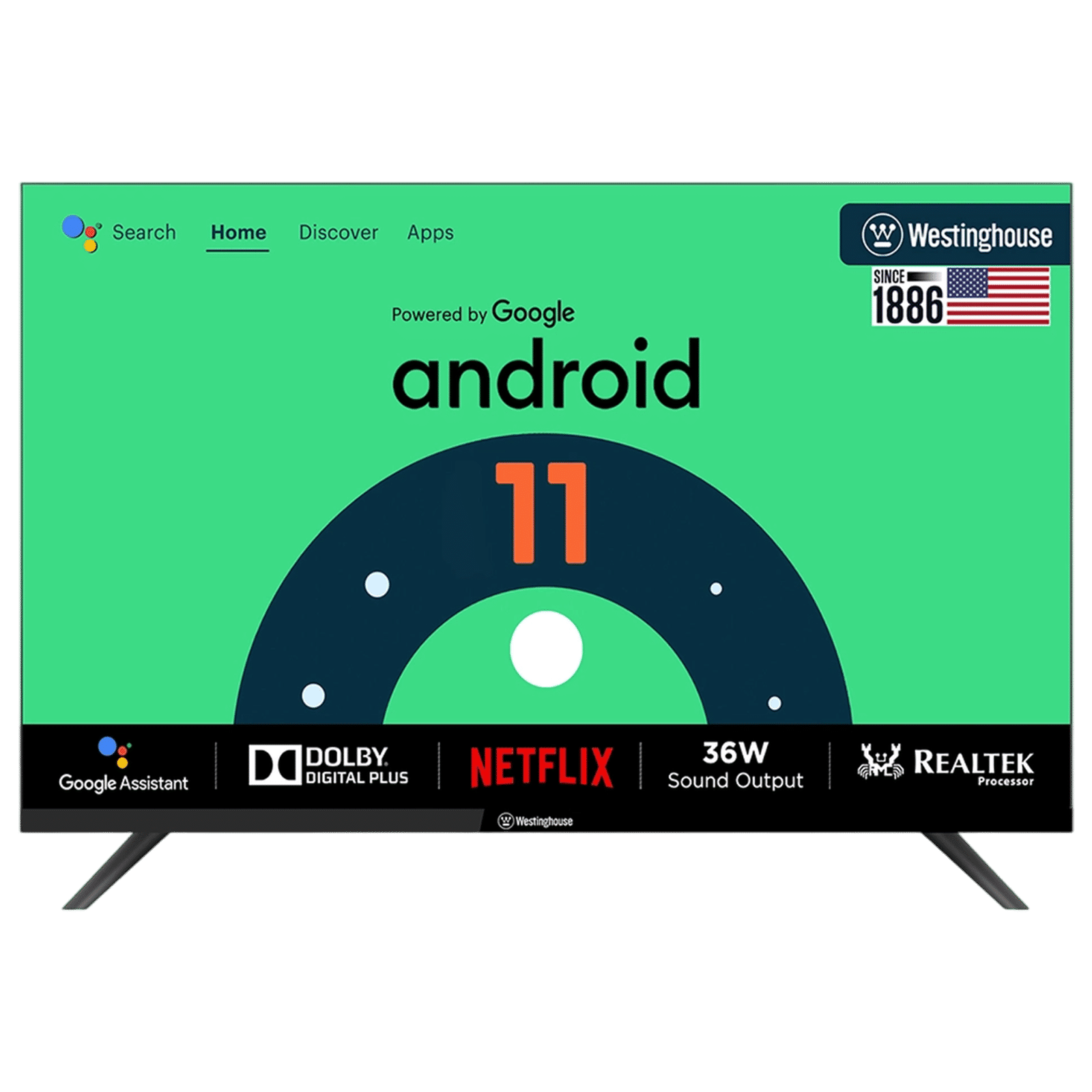 Westinghouse W2 Series 80 cm (32 inch) HD Ready LED Smart Android TV with Google Assistant (2023 model)