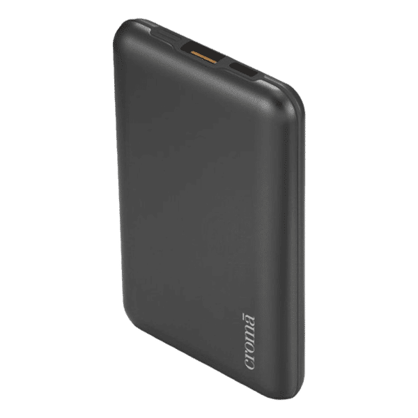 Croma 10000 mAh 22.5W Fast Charging Power Bank (1 Type A & 1 Type C Ports, Black)_1