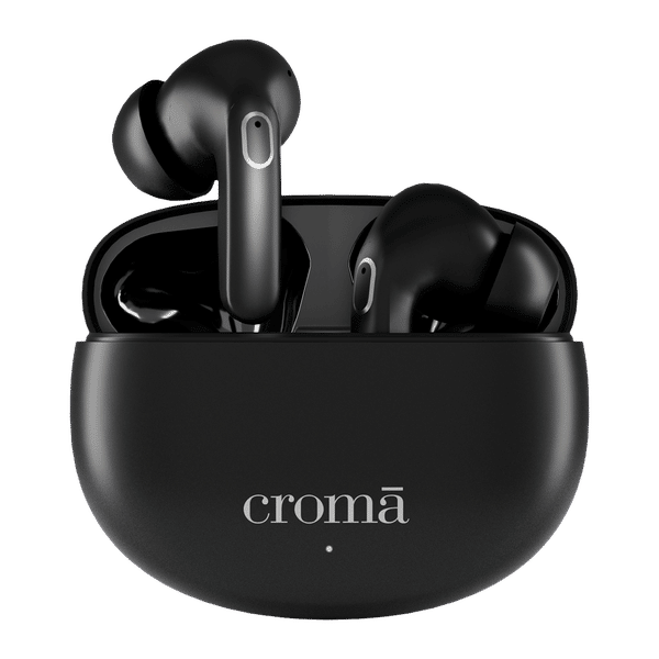 Croma CRSE045EPA030201 TWS Earbuds with Environmental Noise Cancellation (IPX4 Water Resistant, Siri & Google Voice Assistant, Black)_1