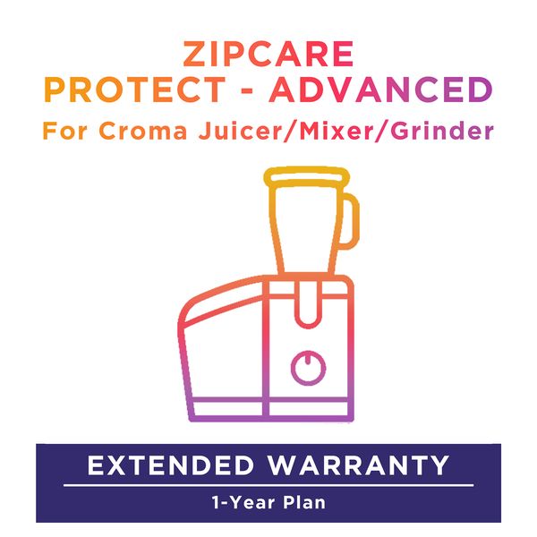 ZipCare Protect - Advanced 1 Year for Croma Juicer / Mixer / Grinder _1