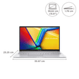 ASUS Vivo book 15 Intel Core i3 12th Gen Laptop (8GB, 512GB SSD, Windows 11 Home, 15.6 inch Full HD Display, MS Office 2021, Cool Silver, 1.7 KG)_2
