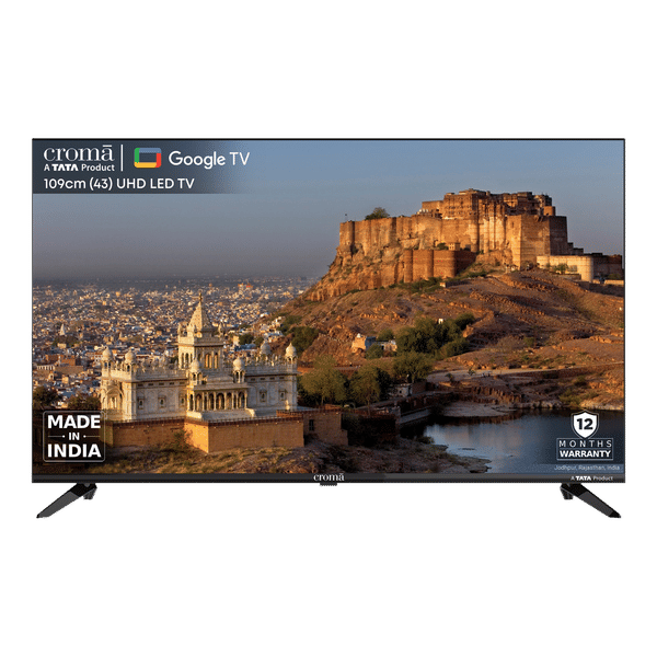 Croma 109 cm (43 inch) 4K Ultra HD LED Google TV with Dolby Audio_1