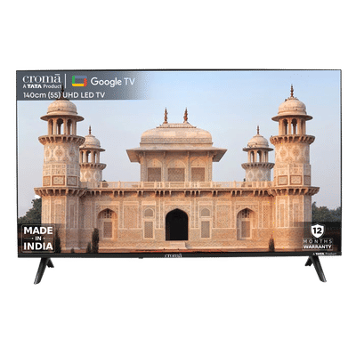 Croma 140 cm (55 inch) 4K Ultra HD Google TV with Dolby Audio