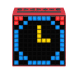 Divoom Timeboxwith Built- in Clock & Alarm Smart Speaker (App Controlled Pixel Art Creation, Red)_1