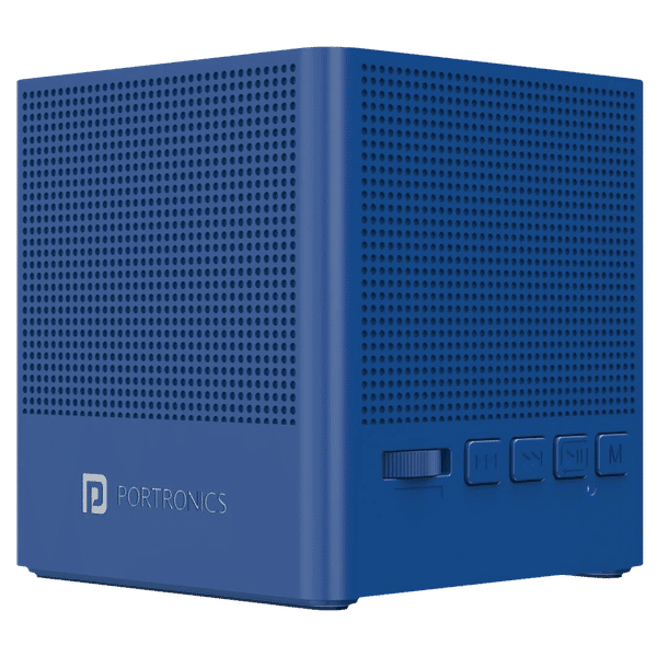 PORTRONICS Bounce 2 5W Portable Bluetooth Speaker (5 Hours Playback Time, Blue)_1