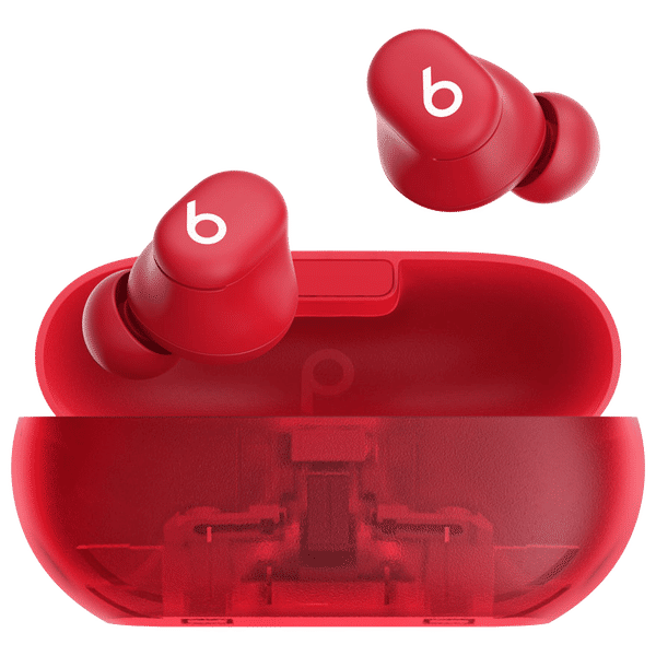 beats Solo TWS Earbuds with Passive Noise Isolation (18 Hours Playback, Transparent Red)_1