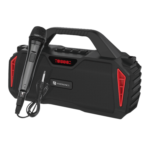 PORTRONICS Chime 20W Portable Bluetooth Speaker (8 Hours Playtime, 2.1 Channel, Red)_1