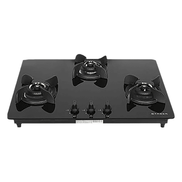 Faber Ultima HT723 CRS BR CI AI Toughened Glass Top 3 Burner Automatic Electric Hob (Premium Quality Knob, Black)_1