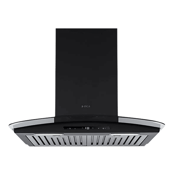 elica ISMART GLACE TRIM BF LTW 60 NERO 60cm Ducted Wall Mounted Chimney with Motion Sensor (Black)_1