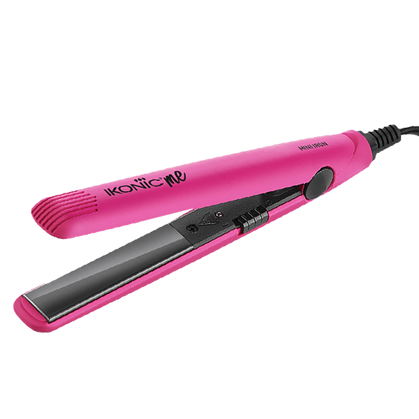 Ikonic Mini Hair Straightener with Ionic Technology (Ceramic Plates, Pink)_1