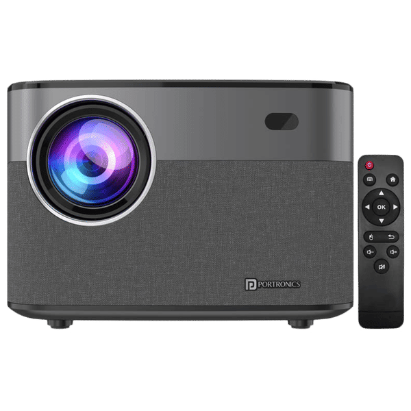 PORTRONICS Beem 300 Full HD LED Projector (300 Lumens, HDMI + USB, Hi-Fi Sound, POR 282, Black)_1