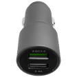 Croma 30 Watts 2 USB Ports Car Charging Adapter (Overcharging Protection, Metal Grey)_1