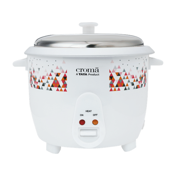 Croma 1.8 Litre Electric Rice Cooker with Keep Warm Function (White)_1