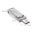 SanDisk Ultra Dual Drive Luxe 64GB USB 3.1 (Type-A), USB 3.1 (Type-C) OTG Pen Drive (Swivel Design, SDDDC4-064G-I35, Silver)_2