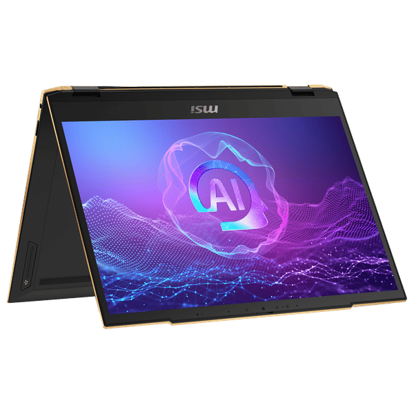 MSI Summit 13 AIPlus Evo A2VMTG Intel Core Ultra 7 Touchscreen 2-in-1 Laptop (32GB, 1TB SSD, Windows 11 Home, 13.3 inch Full HD Plus IPS-Level Display, MS Office 2021, Ink Black, 1.35 KG)_1
