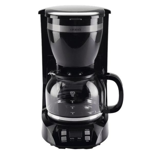 Croma 900 Watt 10 Cups Manual Espresso Coffee Maker with Keep Warm Function (Black)_1