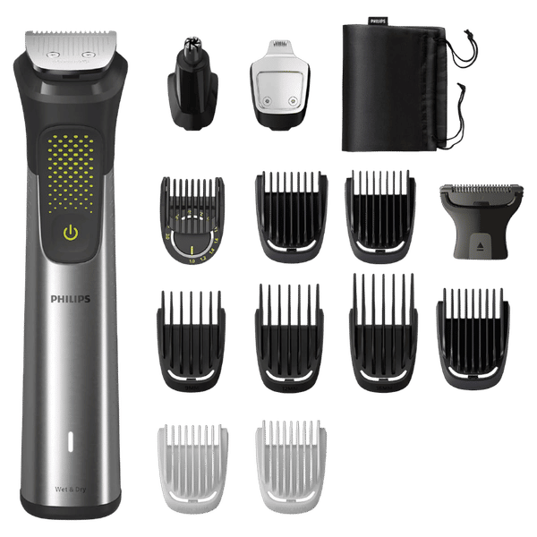 PHILIPS Series 9000 15-in-1 Rechargeable Cordless Grooming Kit for Face, Head and Body for Men (120mins Runtime, Beard Sense Technology, Stainless Steel)_1