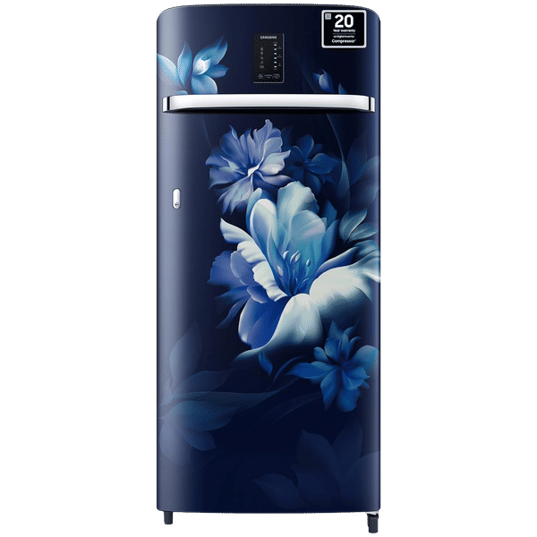 SAMSUNG Digi-Touch Cool 215 Litres 3 Star Direct Cool Single Door Refrigerator with Anti Bacterial Gasket (RR23D2E23UZ/HL, Midnight Blossom Blue)_1