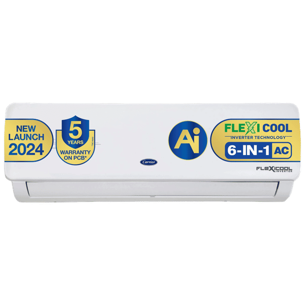 Carrier Ester Neo Plus Exi 6 in 1 Convertible 1 Ton 3 Star Inverter Split AC with Auto Cleanser (Copper Condenser, CAI12ER3R34F0)_1