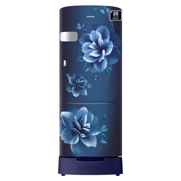 SAMSUNG Stylish Grande 223 Litres3 Star Direct Cool Single Door Refrigerator with Anti Bacterial Gasket (RR24D2Z23CU/NL, Camellia Blue)_1